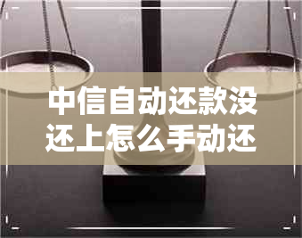 中信自动还款没还上怎么手动还款