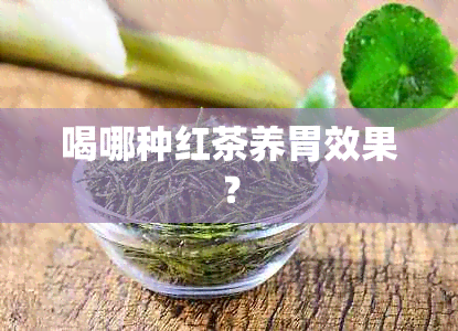 喝哪种红茶养胃效果？