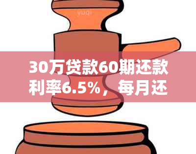 30万贷款60期还款利率6.5%，每月还款金额详解