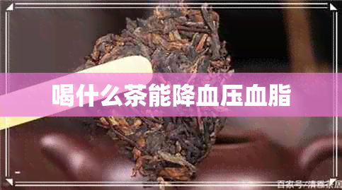 喝什么茶能降血压血脂