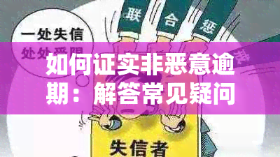 如何证实非恶意逾期：解答常见疑问与策略