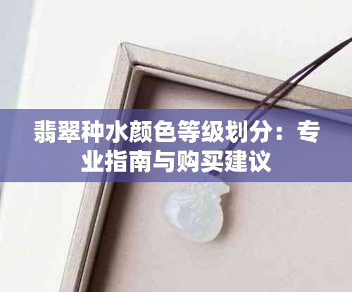 翡翠种水颜色等级划分：专业指南与购买建议