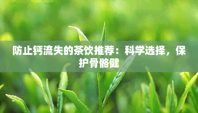 防止钙流失的茶饮推荐：科学选择，保护骨骼健