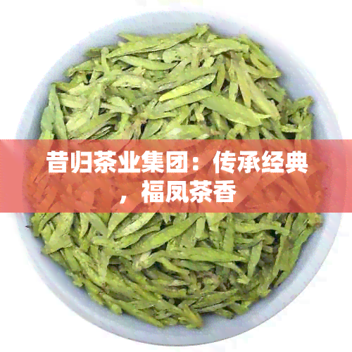 昔归茶业集团：传承经典，福凤茶香