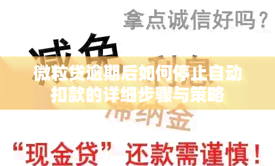 微粒贷逾期后如何停止自动扣款的详细步骤与策略