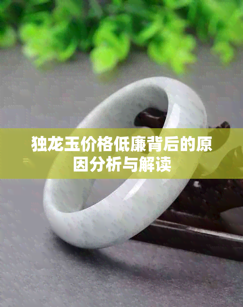 独龙玉价格低廉背后的原因分析与解读