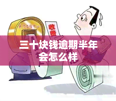 三十块钱逾期半年会怎么样