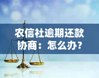 农信社逾期还款协商：怎么办？