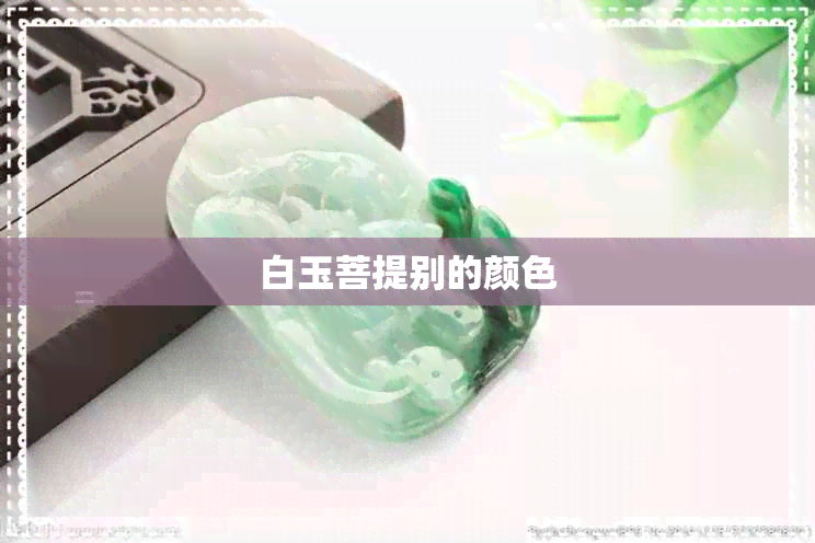 白玉菩提别的颜色