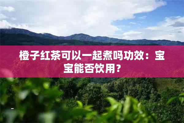 橙子红茶可以一起煮吗功效：宝宝能否饮用？