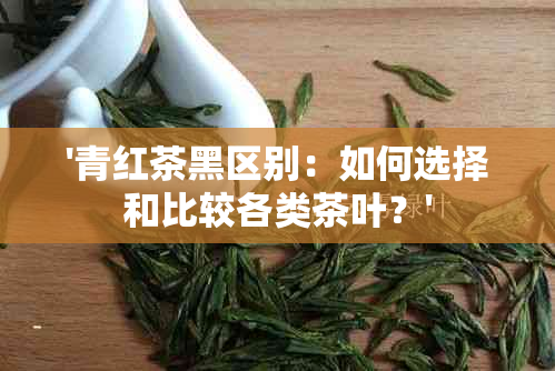 '青红茶黑区别：如何选择和比较各类茶叶？'