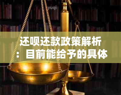 还呗还款政策解析：目前能给予的具体措是什么？