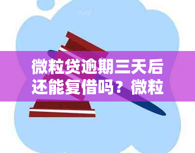 微粒贷逾期三天后还能复借吗？微粒贷逾期三天的影响及后果是什么？