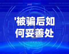 '被骗后如何妥善处理还款事宜：全面解决方案与应对策略'