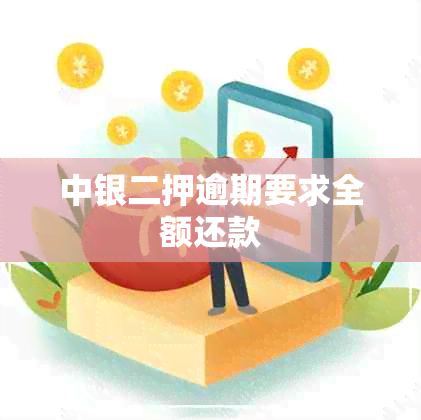 中银二押逾期要求全额还款