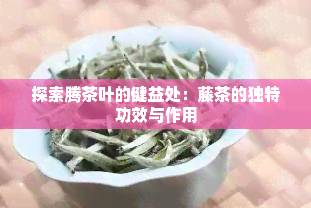 探索腾茶叶的健益处：藤茶的独特功效与作用