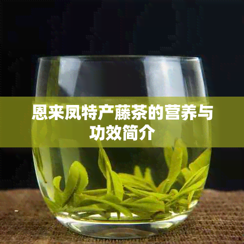 恩来凤特产藤茶的营养与功效简介