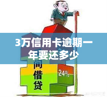 3万信用卡逾期一年要还多少