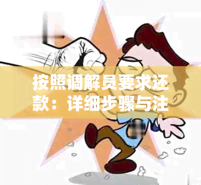 按照调解员要求还款：详细步骤与注意事项，确保顺利解决债务问题