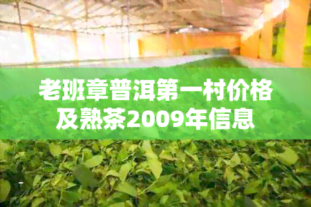 老班章普洱之一村价格及熟茶2009年信息