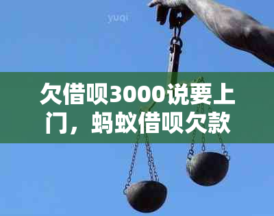 欠借呗3000说要上门，蚂蚁借呗欠款6000,借款还不上，借呗上门