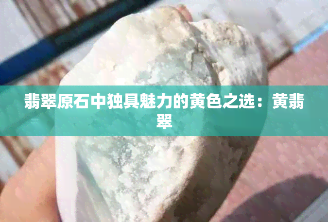 翡翠原石中独具魅力的黄色之选：黄翡翠