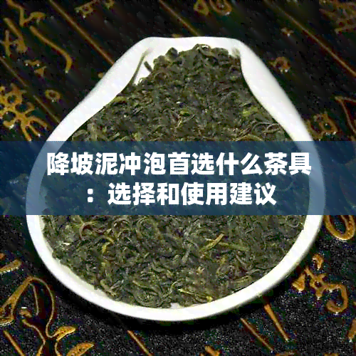 降坡泥冲泡首选什么茶具：选择和使用建议