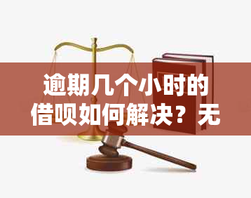 逾期几个小时的借呗如何解决？无法使用后应该办理哪些事务？