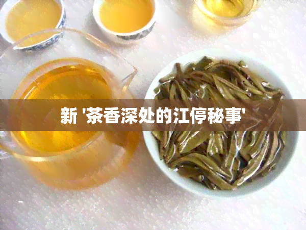 新 '茶香深处的江停秘事'