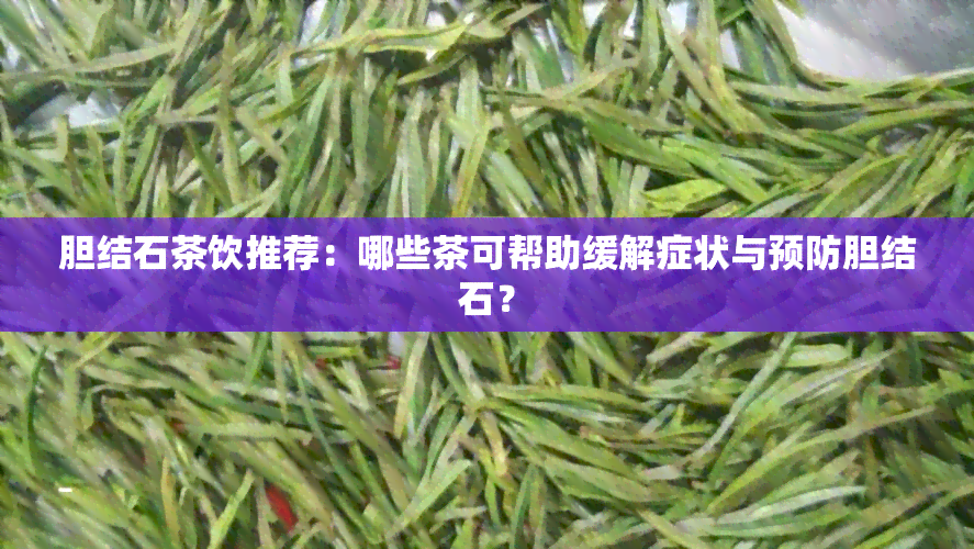 胆结石茶饮推荐：哪些茶可帮助缓解症状与预防胆结石？