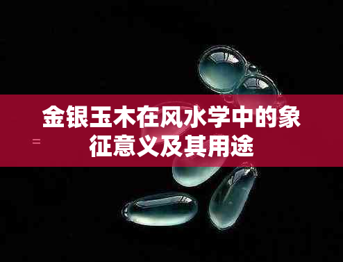 金银玉木在风水学中的象征意义及其用途