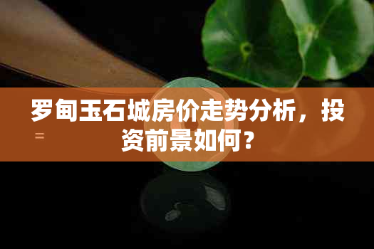 罗甸玉石城房价走势分析，投资前景如何？