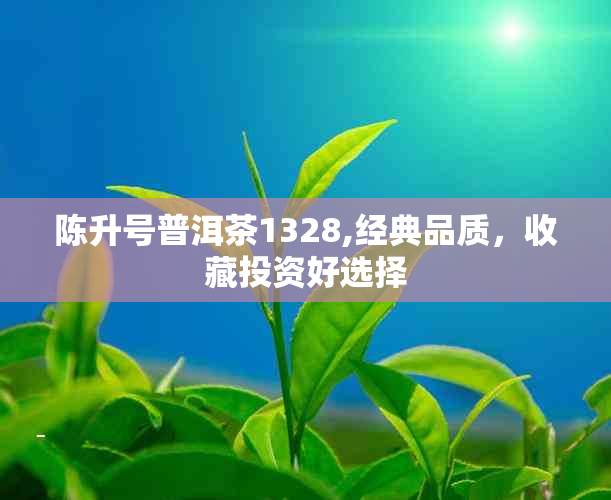 陈升号普洱茶1328,经典品质，收藏投资好选择