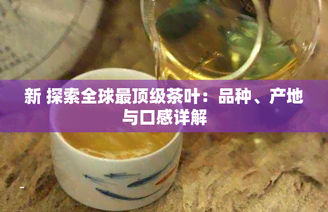 新 探索全球最顶级茶叶：品种、产地与口感详解