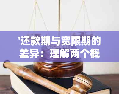 '还款期与宽限期的差异：理解两个概念的关键区别'