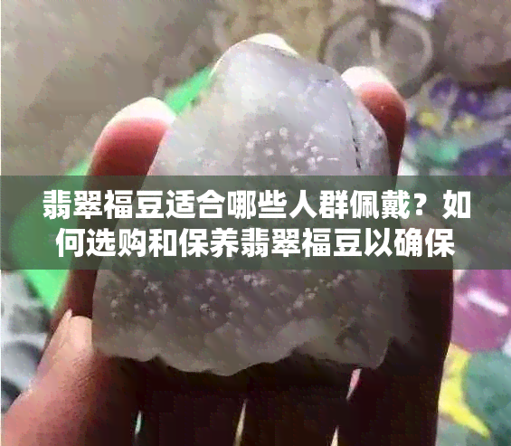 翡翠福豆适合哪些人群佩戴？如何选购和保养翡翠福豆以确保更佳效果？