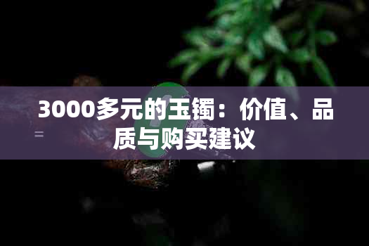 3000多元的玉镯：价值、品质与购买建议