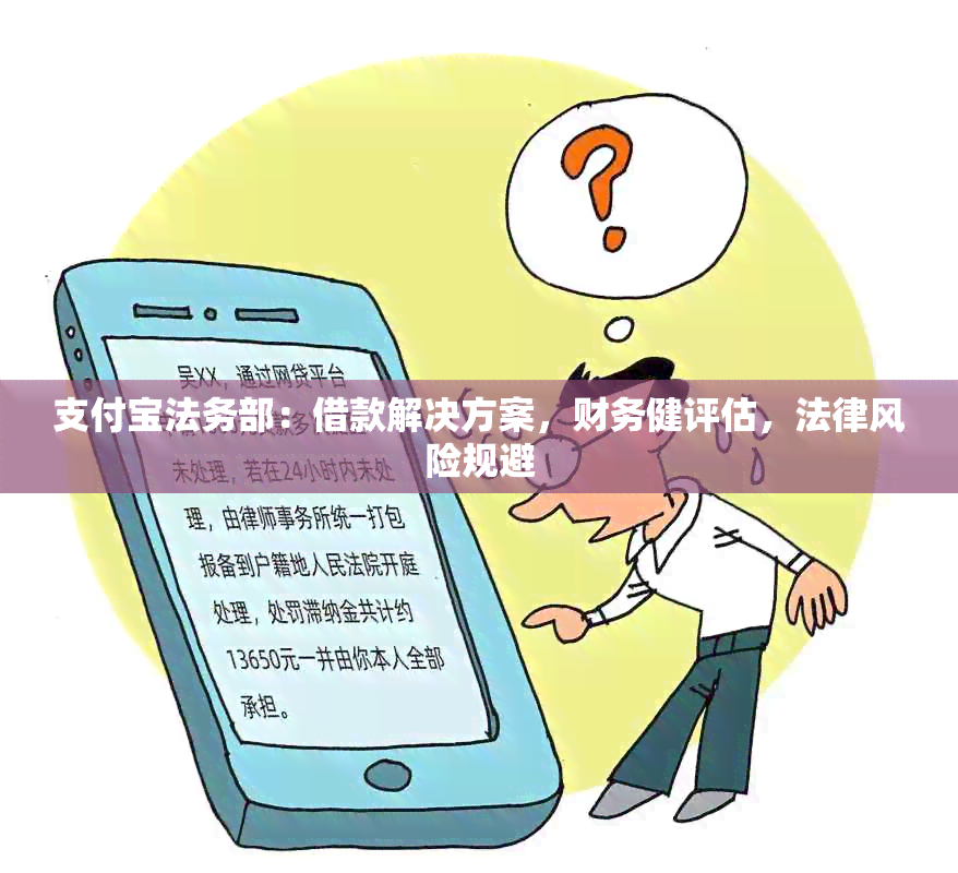 支付宝法务部：借款解决方案，财务健评估，法律风险规避