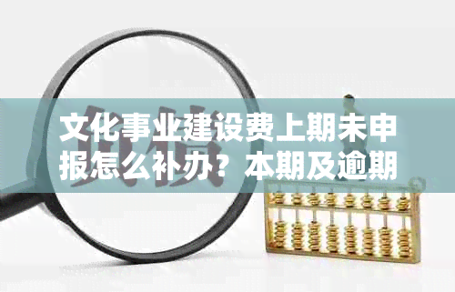 文化事业建设费上期未申报怎么补办？本期及逾期申报处理办法与缴纳时限