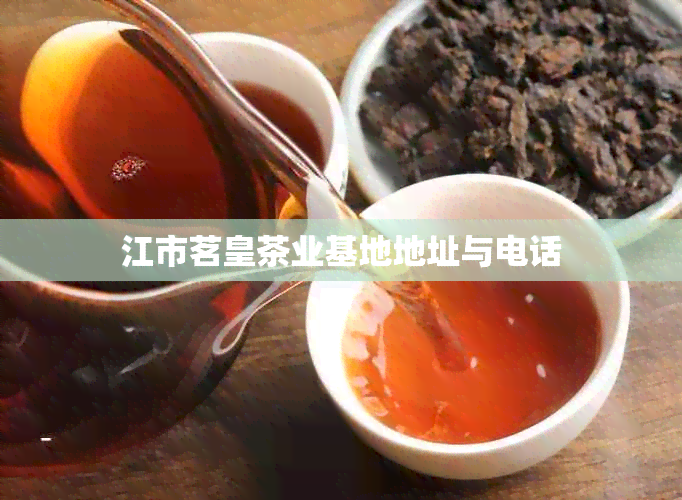 江市茗皇茶业基地地址与电话