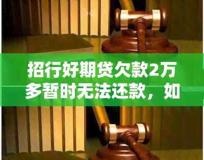 招行好期贷欠款2万多暂时无法还款，如何处理？