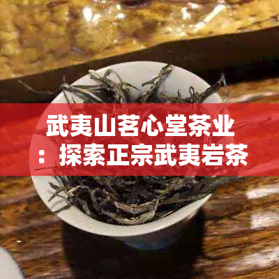 武夷山茗心堂茶业：探索正宗武夷岩茶的源头，品味茶叶文化的精髓