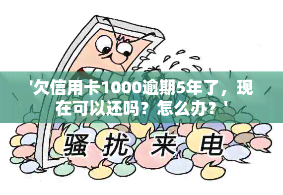 '欠信用卡1000逾期5年了，现在可以还吗？怎么办？'