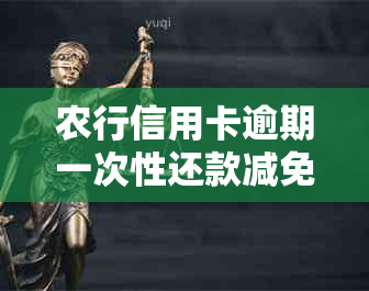 农行信用卡逾期一次性还款减免政策全解析：用户常见问题解答及详细操作指南