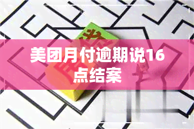 美团月付逾期说16点结案