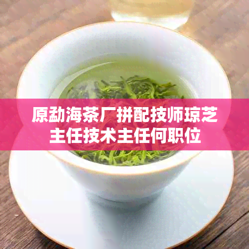 原勐海茶厂拼配 *** 琼芝主任技术主任何职位