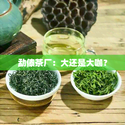 勐傣茶厂：大还是大咖？