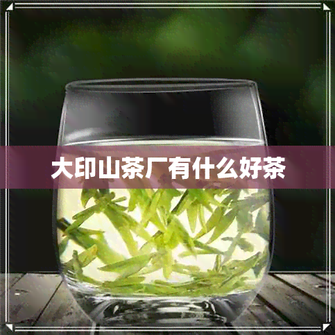 大印山茶厂有什么好茶