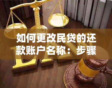 如何更改民贷的还款账户名称：步骤与建议