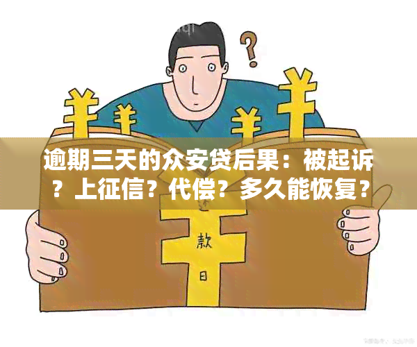 逾期三天的众安贷后果：被起诉？上？代偿？多久能恢复？